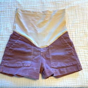 PinkBlush Over-the-Belly Maternity Shorts Pink size Small